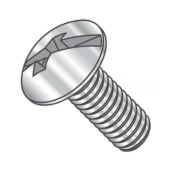 Usa Industrials #10-32 x 1/2 in Combination Phillips/Slotted Truss Machine Screw, Plain 18-8 Stainless Steel BULK-SCRW-2713 - main